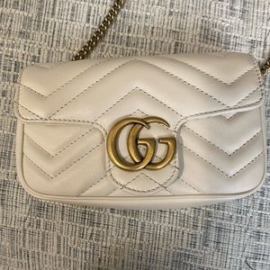White Gucci mini marmont Bag
